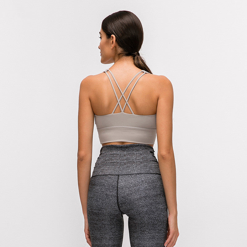 Sports bra fitness shockproof running bra without steel ring