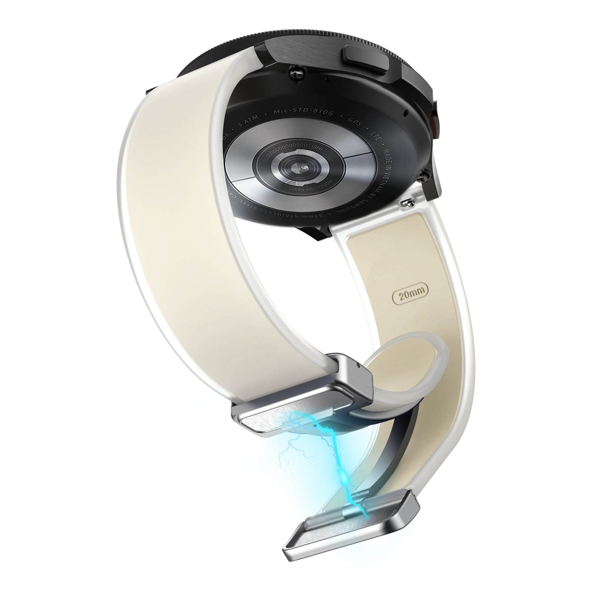 Universal Folding Magnetic Buckle Transparent Silicone Strap