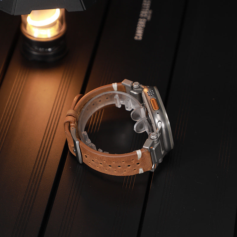 Mechanical Style Cowhide Modified Strap